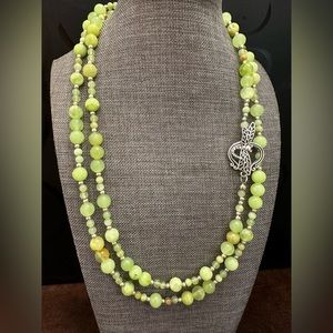 Handmade one of a kind Chalcedony Long necklace